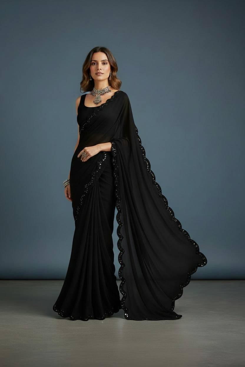 Noir Elegance Saree